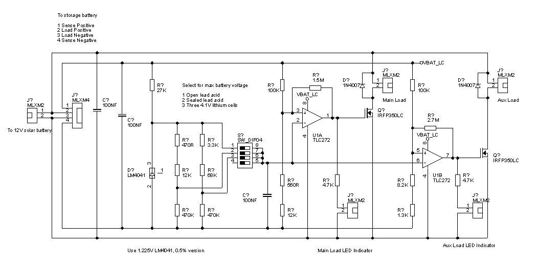 Esquema del circuito regulador